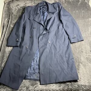 Unbranded Navy Blue Men's Rain Trenchcoat Jacket Double Breasted Size 49